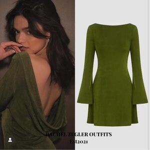 !!!SOLD!!! NWT Cider Boat Neck Solid Backless Dress in Olive Green